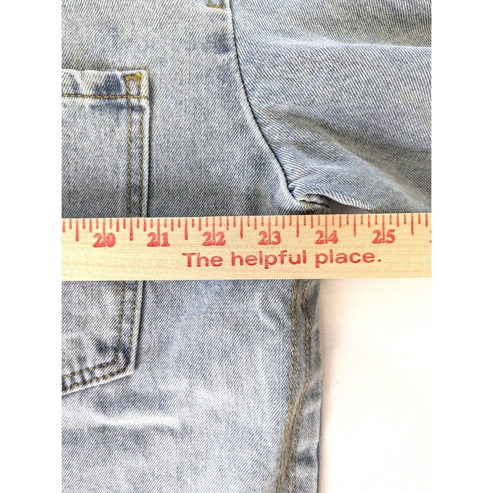 Zyia Active Cool Wash Briley Denim Shirt Light Wash Oversized Button Down 4837L - Picture 5 of 6